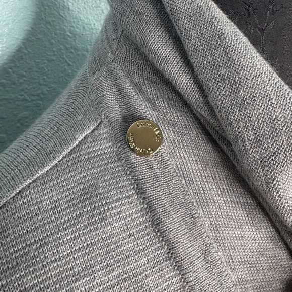 Calvin Klein Grey Open Front Cardigan Sweater - Picture 7 of 13